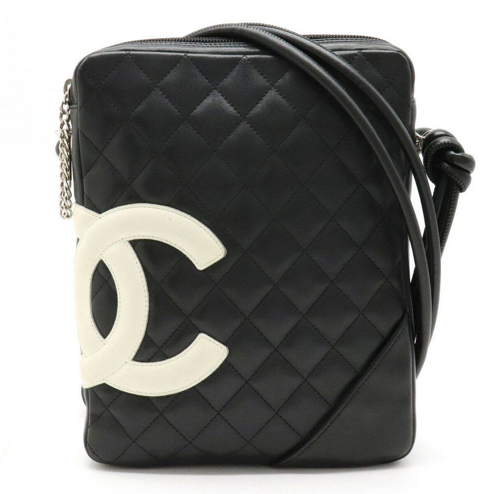 Chanel Coco Mark Pochette Shoulder Bag Crossbody Black White